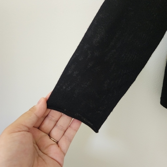 Eileen Fisher Fine Merino Wool Jersey Pullover Keyhole back Size Small - Picture 5 of 11